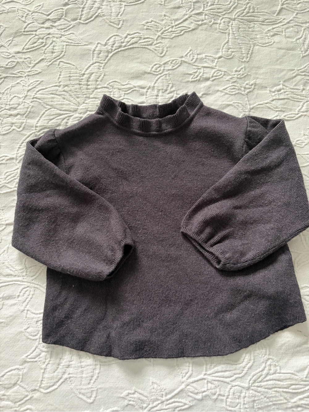 Zara baby girl 9-12m Crewneck Sweater in Charcoal